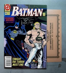 BATMAN 469 (VF/NM 9.0) SIGNED by TOM LYLE / INCLUDES COA / 1991 COPPER AGE * - Picture 1 of 9