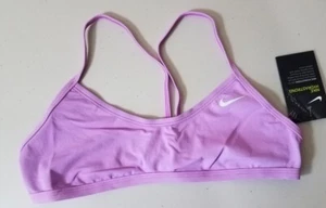 Nike Hydrastrong Bikini Top Women Large Solid Cutout Swim Purple NEW - Picture 1 of 6