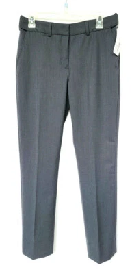 Womens Uniform Pants Trousers Size 4 Slim Gray Unhemmed Business Formal Gray - Image 1 of 4