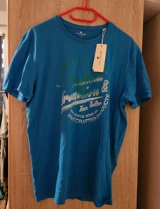 Herren T-Shirt von Tom Tailor - blau - Gr. L - neu mit Etikett - top - Bild 1 von 1