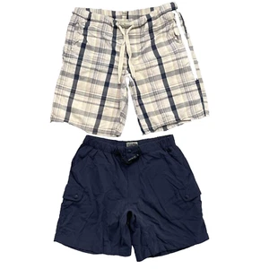 Hiking Shorts Lot 2 Mens Medium Golf Preppy Golf Skate Travel Camping Academia - Picture 1 of 11