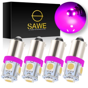 4 x SAWE Pink T11 BA9S T4W H6W 1895 57 5-SMD LED Light Bulb Lamp for Dome Map - Picture 1 of 5
