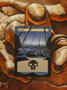 Magic the Gathering Swamp #16 Hand Painted Unique Custom MTG Alter - Picture 1 of 1