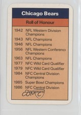 1987 Ace Fact Pack Chicago Bears Roll of Honor
