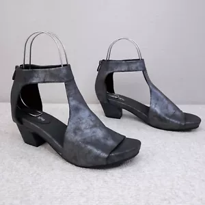 Antelope T-Strap Sandal Heels Women's 9.5-10 Metallic Open-Toe Closed Back EU 41 - Picture 1 of 8