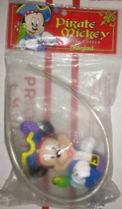 š² Disneyland Bottle Topper w/Straw Rare Pirate Mickey Sealed New Rare NiP Disne - Picture 1 of 5
