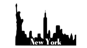 NEW YORK SKY LINE STATUE OF LIBERTY USA WALL ART VINYL DECAL TRANSFER STICKER - Picture 1 of 2
