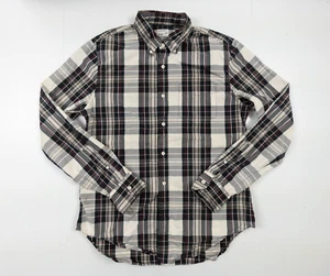 Club Monaco Shirt Men's Large Black Red Long Sleeve Button Down Adult Slim Fit - Picture 1 of 10