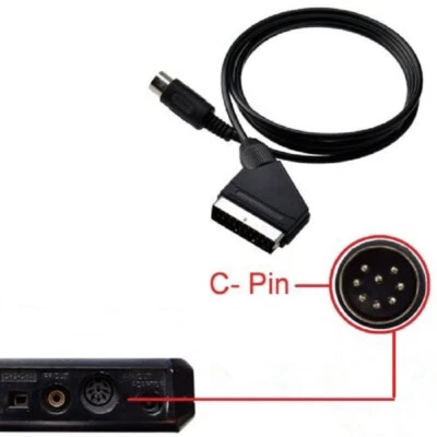 RGB Cable Lead Scart For Mega Drive 1 Master System C-Pin - Image 1 of 4