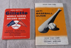 Vintage 1954 Gillette World Series Record Book & 1971 Baseball Pocket Guides - Bild 1 von 6
