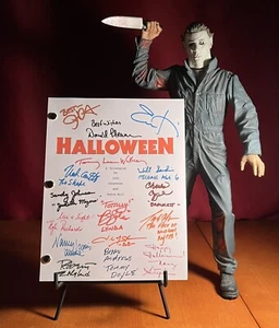 Halloween Script Cast-Signed - Autograph Reprints - Michael Myers - Picture 1 of 8