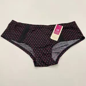 Bobby Brooks Intimates Brief Cut Panties Polka Dot Black & Pink Small new - Picture 1 of 3