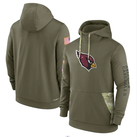 Arizona Cardinals Hoodie 2022 Salute To Service Therma Pullover Sweatshir Jacket Cover