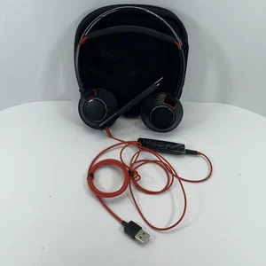 Plantronics Headset Microphone Poly Blackwire C5220 4220USB Black + Red - Picture 1 of 6