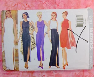 RARO 1997 abito vintage Butterick 4881 4 look modello cucito taglia 6-10 NON TAGLIATO - Foto 1 di 4