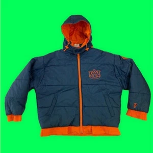 PRO PLAYER Auburn University Puffer Jacket, Fully Reversible, Super Warm, XL - Picture 1 of 4