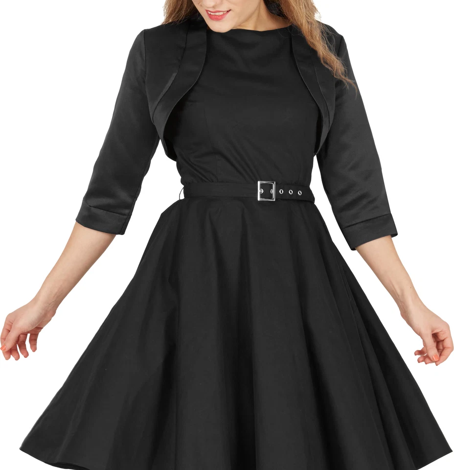 Satin Bridesmaid Wedding Prom Half Sleeve Shrug Bolero Cardi Jacket Top - Image 1 of 1