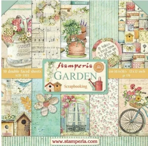 Stamperia GARDEN - 12" X 12" Double Sided Paper - 10 SHEETS - Picture 1 of 11