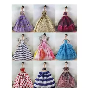 PRINZENKLEID PUPPEN TYP BARBIE KLEID OUTFIT ELEGANT PRINCESS DOLL NEU - Bild 1 von 49