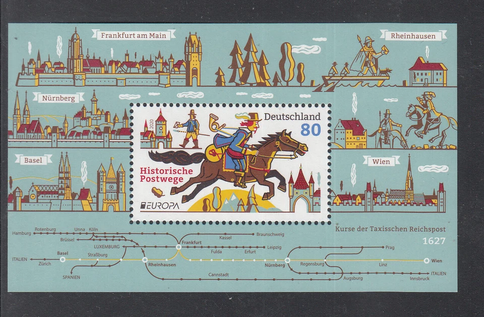 Germany 2020 Europe CEPT Postman of Thurn and Taxis Historical Postal Route  MNH - Image 1 of 1