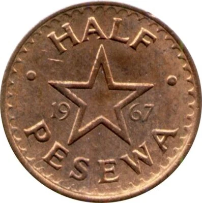 Ghana 1/2 Pesewa Coin | KM12 | 1967 - Image 1 of 2