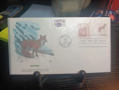 1978 US Postage- Scott 1757g - CAPEX SOUVENIR SHEET - RED FOX Fleetwood FDC - Image 1 of 2