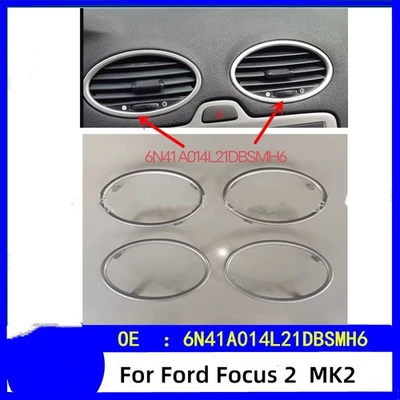 4X Anillo decorativo salida aire acondicionado Ford Focus MK2 2005-2013 Foto 1 de 4