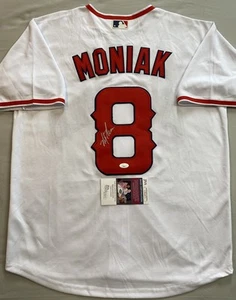LOS ANGELES ANGELS MICKEY MONIAK AUTOGRAPH #8 HOME WHITE NIKE JERSEY JSA CB64971 - Picture 1 of 5