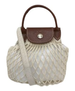 Bolso de hombro LONGCHAMP Le Pliage filete/malla blanco - Imagen 1 de 9