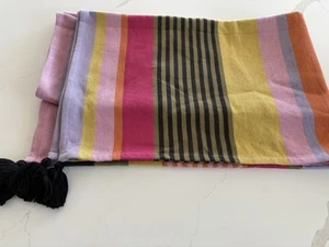 IKEA MAVINN Throw Striped Multicolor 43" x 67" MÄVINN Limited Made In India NEW - Picture 1 of 10