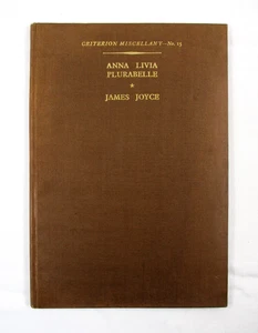 1st "Anna Livia Plurabelle: Fragment of Work in Progress" James Joyce 1930 Faber - Picture 1 of 7