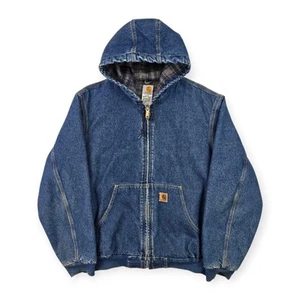 Carhartt Active J139 DST Vintage Ropa de Trabajo Manta Forrada Chaqueta Azul Para Hombre XL - Imagen 1 de 8