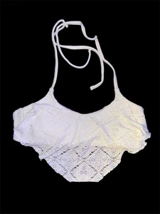Xhilaration Ruffled Swim Bikini Top White Size SP - Bild 1 von 3