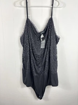 Torrid Black Stretch Lace Bodysuit Plus Size 5X Goth Whimsigoth - Image 1 of 4