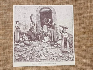 Costumi della provincia nell'800 Salaparuta Trapani Sicilia - Bild 1 von 1