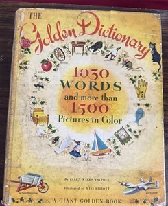 The Golden Dictionary 1030 Words & More Than 1500 Pictures (1944) 1st Ed/Print - Picture 1 of 11
