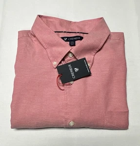Cremieux Men Shirt Top XXL / 2XL Button 100% Cotton Short Sleeve Pink Berry $75 - Picture 1 of 10