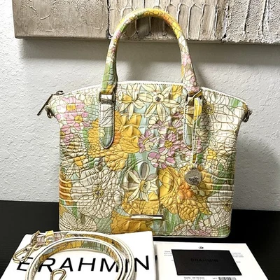 Brahmin Medium Duxbury DAFFODIL MELBOURNE W/Pretty Leather EYE MEDALLION NWT - Image 1 of 4