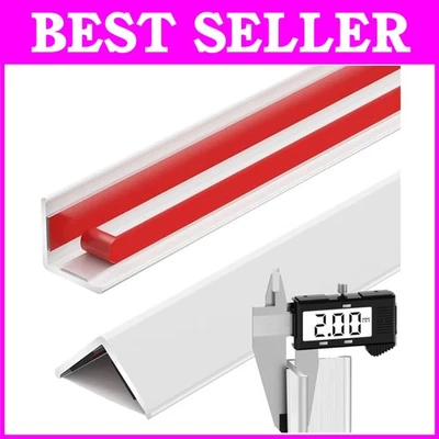 Wall Corner Protector Trim, 1" x 1", 4 Pcs White - Image 1 of 4