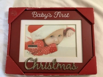Primer marco de fotos de Navidad para bebés marco de fotos de vacaciones Foto 1 de 4