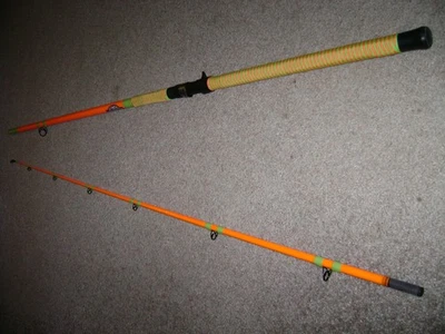 GLOW ROD MEAT HUNTER EXTREME 10' ORANGE GLOW Casting Rod - BIG FISH, STRIPER ! - Image 1 of 4