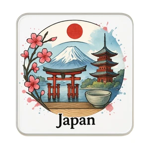 Imán de nevera Japón: lindo regalo de recuerdo de viaje hecho a mano - Imagen 1 de 5