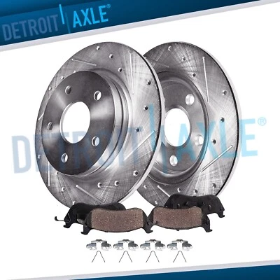 Rotores de freno traseros perforados de 10,98" pastillas de freno de cerámica para Lexus CT200h 2011-2017 Foto 1 de 4