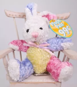 Vintage Dan Dee PLÜSCHFREUNDE Ostern mehrfarbig HASE KANINCHEN 8 Zoll Plüsch NEU mit Etikett B - Bild 1 von 9