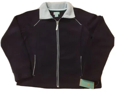 Chaqueta polar Tangerine para mujer nueva con etiquetas cremallera completa talla M mediana azul marino/azul cielo Foto 1 de 4