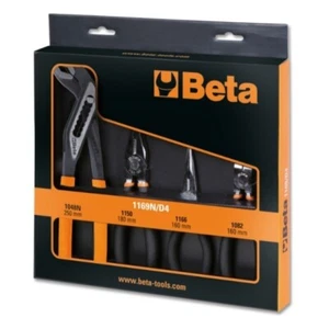 Set 4 pinze Beta 1169/D4 pinza universale becchi mezzotonda tronchese pappagallo - Foto 1 di 1