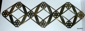 Vintage Art Deco Silverplate Collapsible Accordion Trivet - Picture 1 of 10