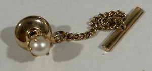 Pearl Tie Tac-Gold Plated - Picture 1 of 1