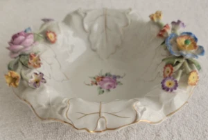 VINTAGE VON SCHIERHOLZ PORZELLAN ASCHENBECHER BONBONIERE HANDBEMALT BLAUE MARKIERUNG 5 3/4 - Bild 1 von 8