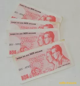 Lot BILLETS de CINQUANTE Francs - Banque des Jeux JACO - KIMEX BRUXELLES - Imagen 1 de 3